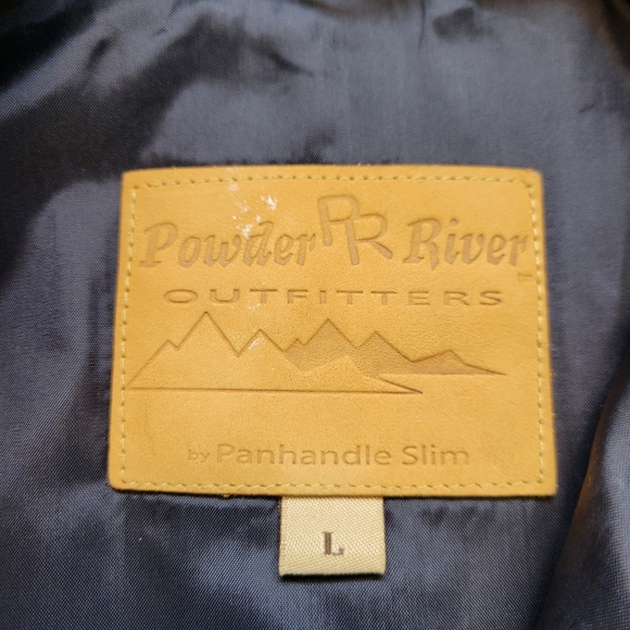 Powder River Outfitters Panhandle Slim Gray Wool Zip Equestrian Vest - Picture 8 of 11